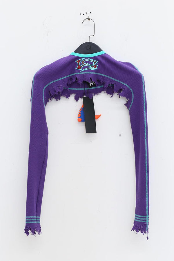 WINDOWSEN knitted ultra -short top SS23T010 purple